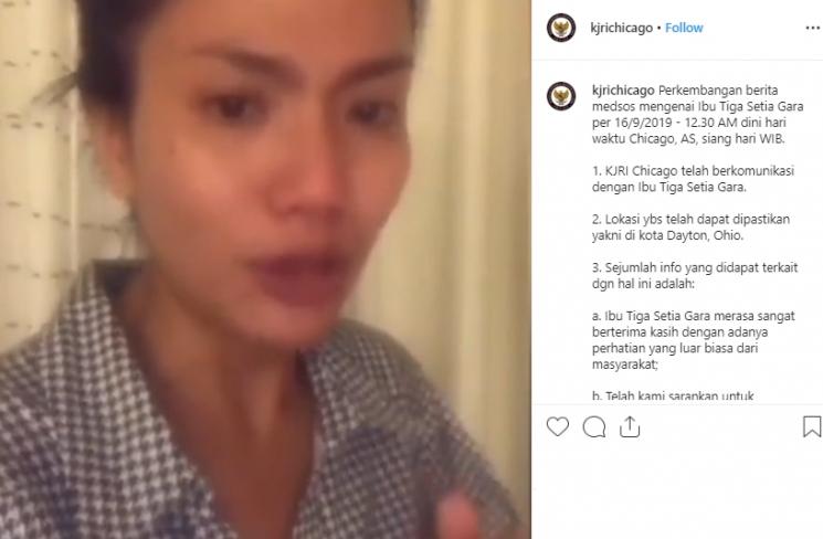 Update Kondisi Tiga Setia Gara (Instagram/@kjrichicago)