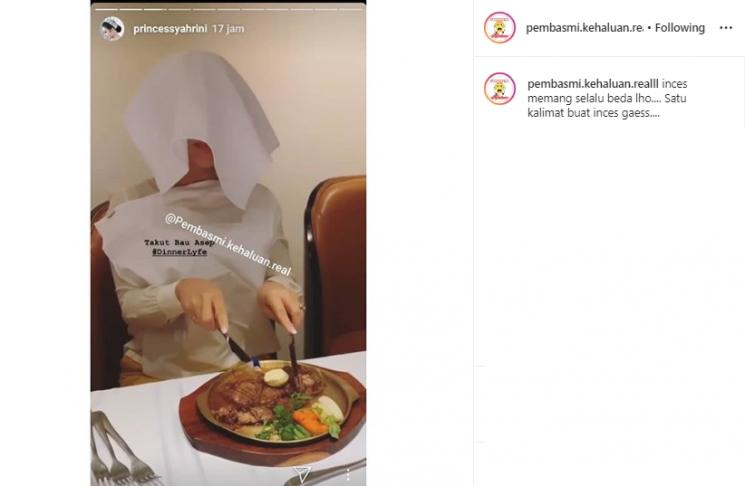 Syahrini (Instagram/@pembasmi.kehaluan.realll)