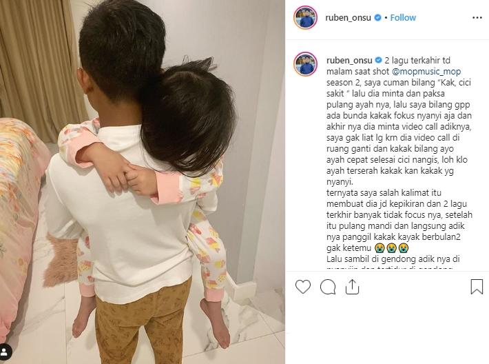 Betrand Peto saat gendong Thalia