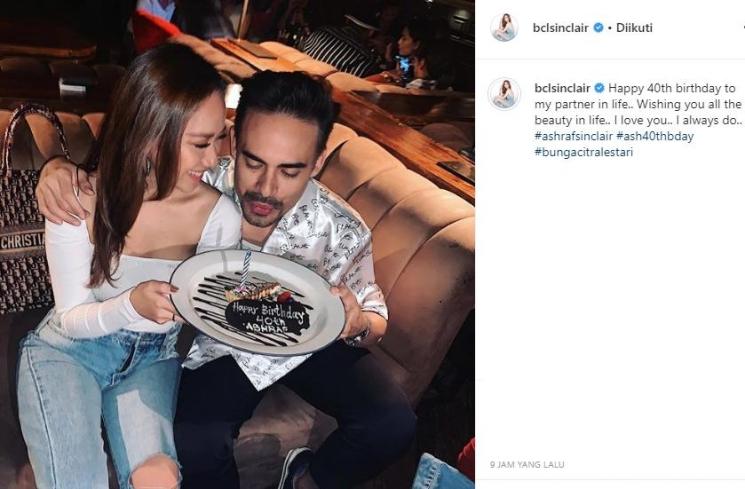 Bunga Citra Lestari rayakan ultah Ashraf Sinclair (Instagram/@bclsinclair)