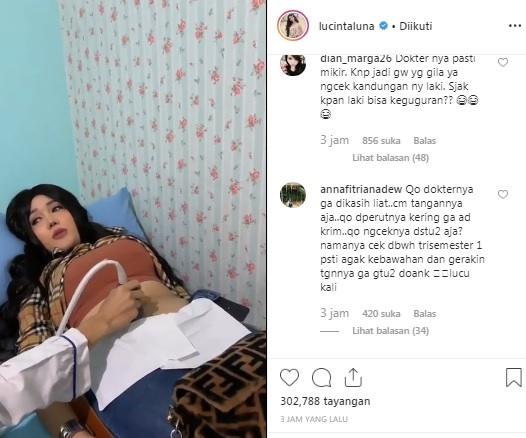 Lucinta Luna jalani USG. [Instagram]