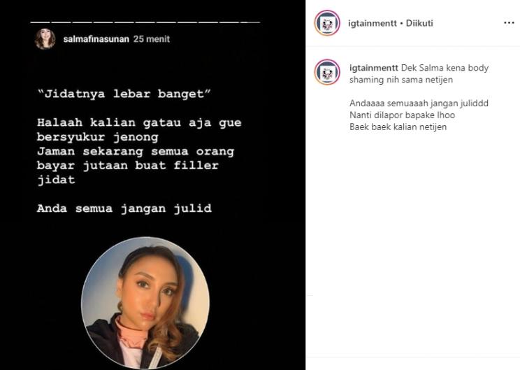 Salmafina Sunan (Instagram/@igtainmentt)