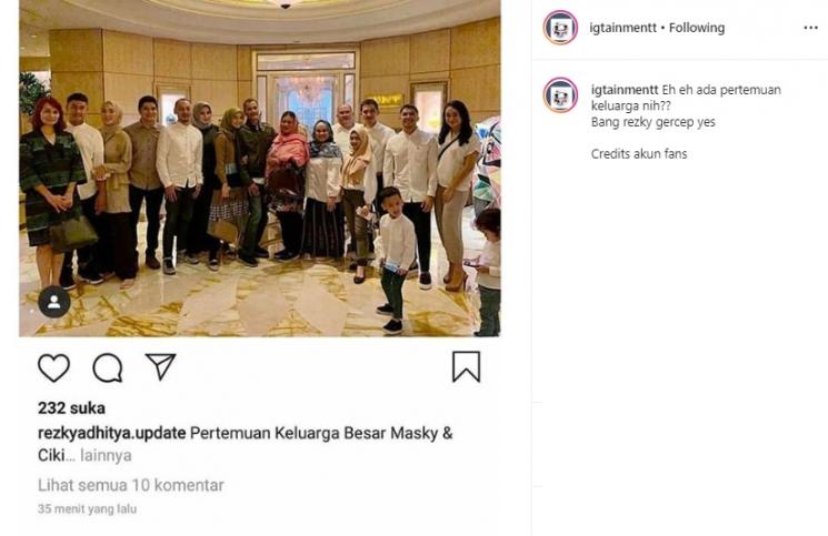 Rezky Aditya dan Citra Kirana (Instagram/@igtainmentt)