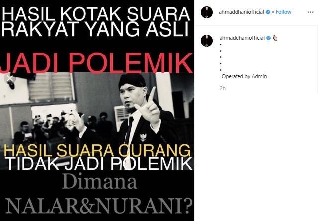 Postingan terbaru Ahmad Dhani. (Instagram/@ahmaddhaniofficial)