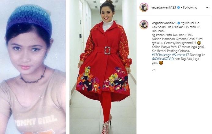 Transformasi Vega Darwanti. (Instagram/@vegadarwanti123)