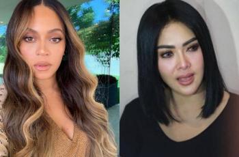 Sama-sama Pakai Hiasan Kepala Mewah, Beyonce Tiru Syahrini?
