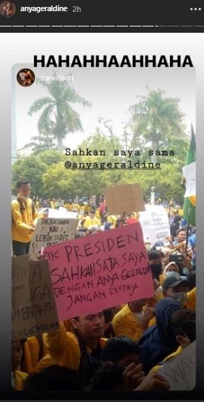 Postingan Anya Geraldine. (Instagram/@anyageraldine)