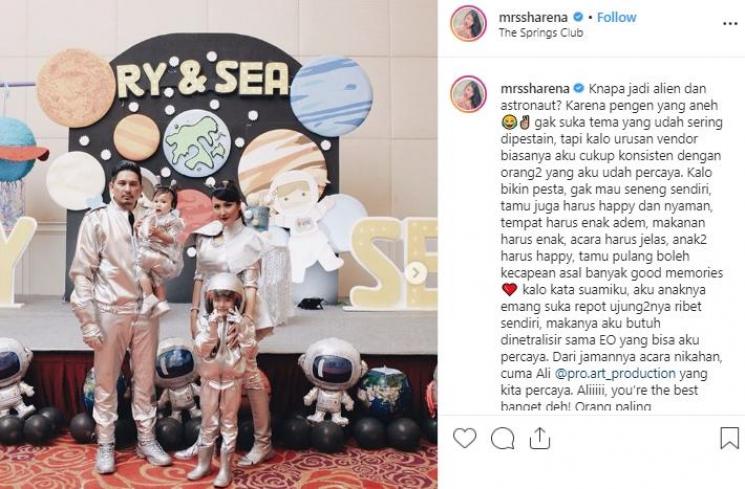 Ulang Tahun Anak Sharena dan Ryan Delon (Instagram/@mrssharena)