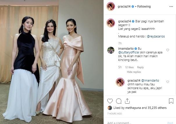 Imam Darto komentari penampilan Cut Tari. (Instagram/@graciaz14)