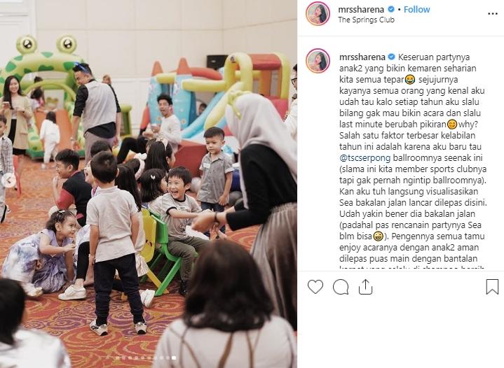 Ulang Tahun Anak Sharena dan Ryan Delon (Instagram/@mrssharena)