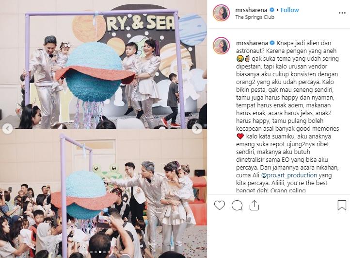Ulang Tahun Anak Sharena dan Ryan Delon (Instagram/@mrssharena)