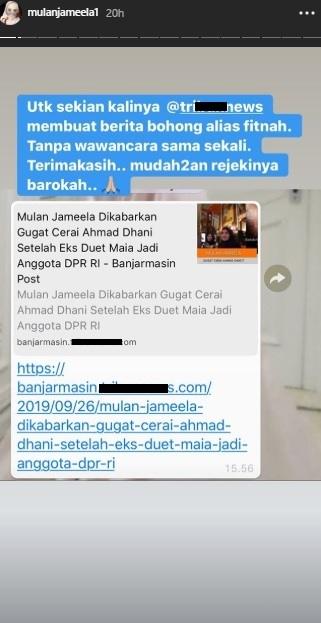 Postingan Mulan Jameela. (Instagram/@mulanjameela1)