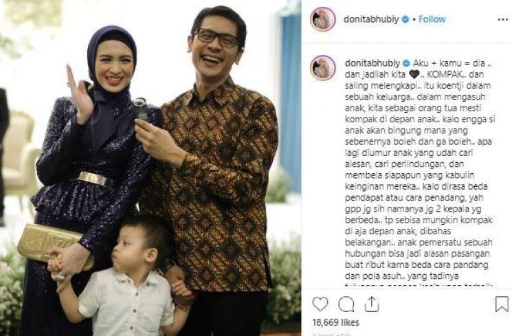 Donita dan Adi Nugroho. (Instagram/@donitabhubiy)