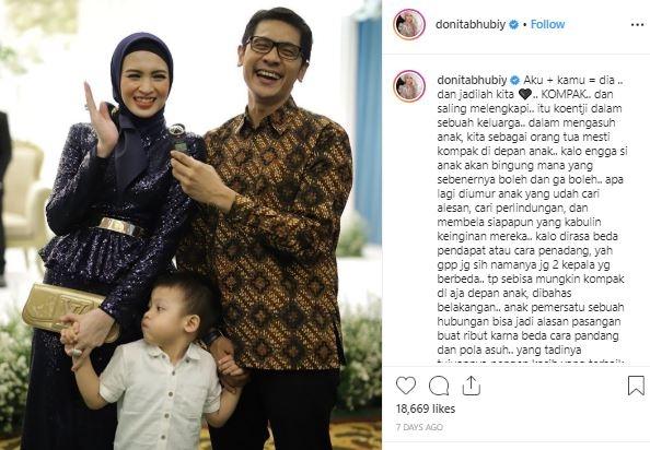 Donita dan Adi Nugroho. (Instagram/@donitabhubiy)