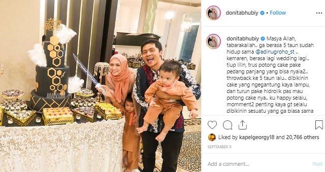 Donita dan Adi Nugroho. (Instagram/@donitabhubiy)