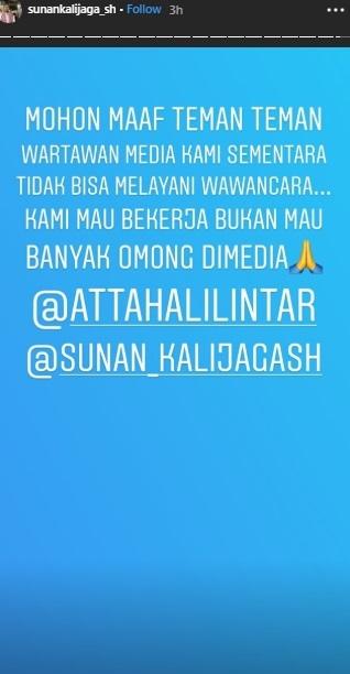 Sunan Kalijaga dan Atta Halilintar lapor polisi. (Instagram/@sunankalijaga_sh)