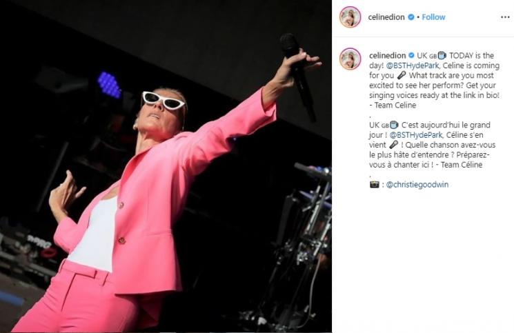 Celine Dion (Instagram/@celinedion)