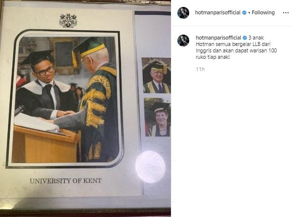 Hotman Paris beberkan warisan ke anak. (Instagram/@hotmanparisofficial)