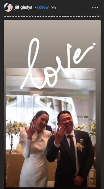 Momen pernikahan Jill Gladys dan suami keduanya (Instagram/@jill_gladys)