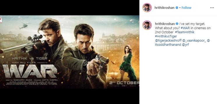 Teaser film War (Instagram/@hrithikroshan)