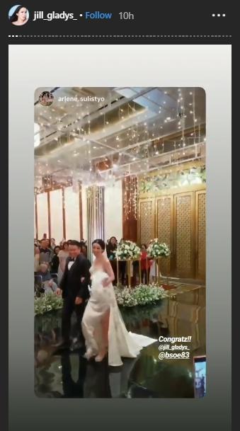 Momen pernikahan Jill Gladys dan suami keduanya (Instagram/@jill_gladys)