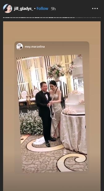 Momen pernikahan Jill Gladys dan suami keduanya (Instagram/@jill_gladys)