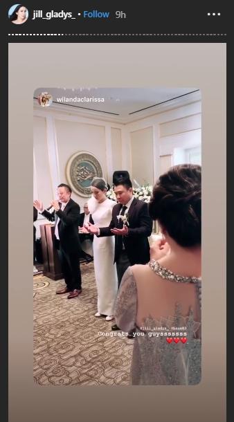 Momen pernikahan Jill Gladys dan suami keduanya (Instagram/@jill_gladys)