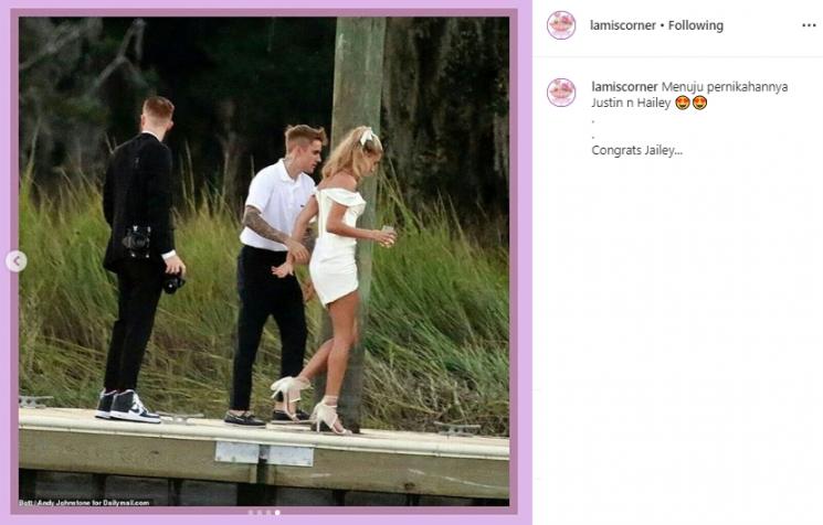 Momen resepsi Justin Bieber dan Hailey Baldwin (Instagram/@lamiscorner)