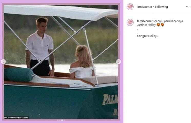 Momen resepsi Justin Bieber dan Hailey Baldwin (Instagram/@lamiscorner)