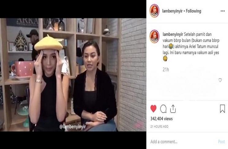Jessica Iskandar dan Ariel Tatum (Instagram @lambenyinyir)