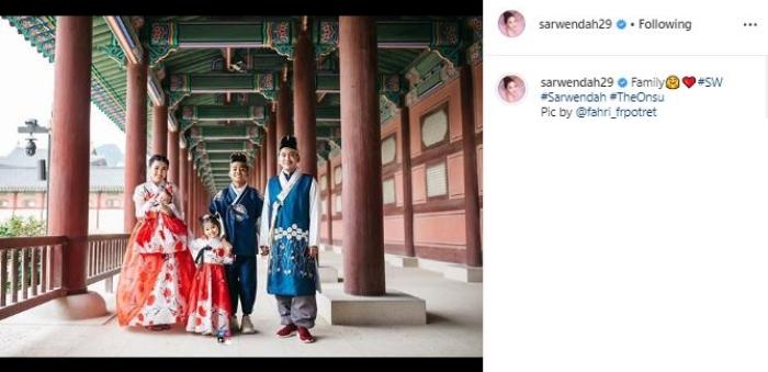 Keluarga Ruben Onsu. (Instagram/@sarwendah29)