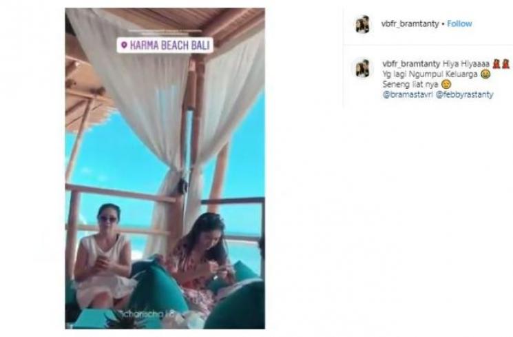 Momen liburan Febby Rastanty bareng keluarga Verrell Bramasta. (Instagram/@vbfr_bramtanty)