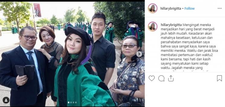 Wisuda S2 Hillary Brigitta Lasut dari Washington University (Instagram/@hillarybrigitta)