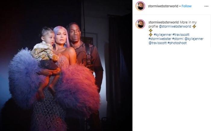 Kylie Jenner, Stormi Webster dan Travis Scott. (Instagram/@stormiwebsterworld))
