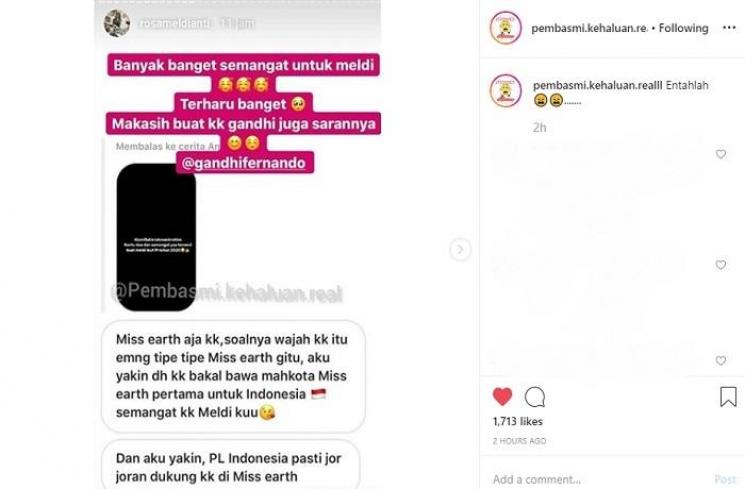 Rosa Meldianti akan mengikuti ajang Puteri Indonesia (Instagram @pembasmi.kehaluan.realll)