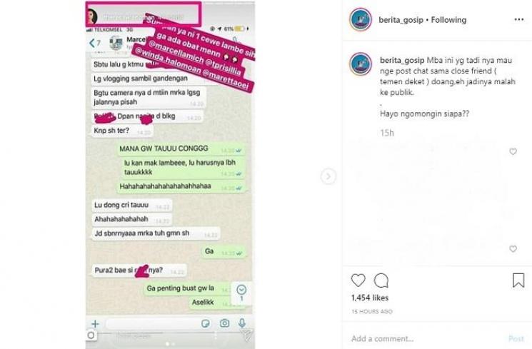 Percakapan asisten Nia Ramadhani soal Raffi-Nagita (Instagram @berita_gosip)