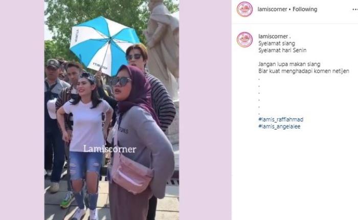 Raffi Ahmad pegang bagian pinggang Angela Lee? (Instagram/@lamiscorner)