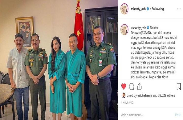 Ashanty dan Anang Hermansyah sedang check up (Instagram @ashanty_ash)