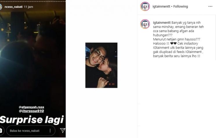 Afgan dan Rossa (Instagram/@igtainmentt)
