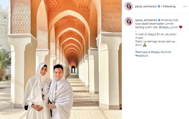 Paula Verhoeven dan Baim Wong. (Instagram/@paula_verhoeven)
