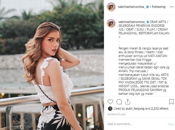Sabrina Chairunnisa. (Instagram/@sabrinachairunnisa_)