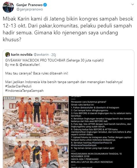 Ganjar Pranowo (Twitter/@ganjarpranowo)