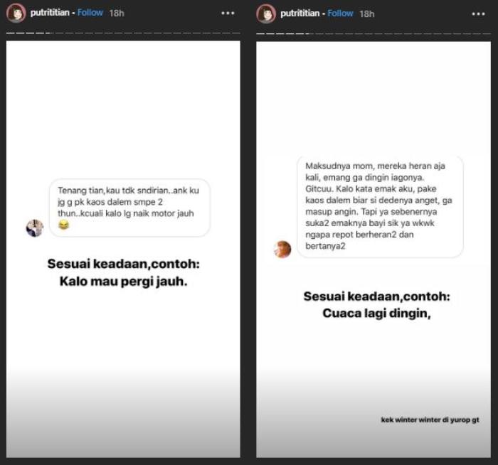 Putri Titian. (Instagram/@putrititian)