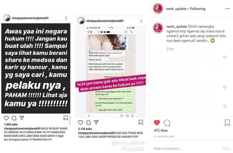 Clara Duo Semangka ngamuk (Instagram @nenk_update)