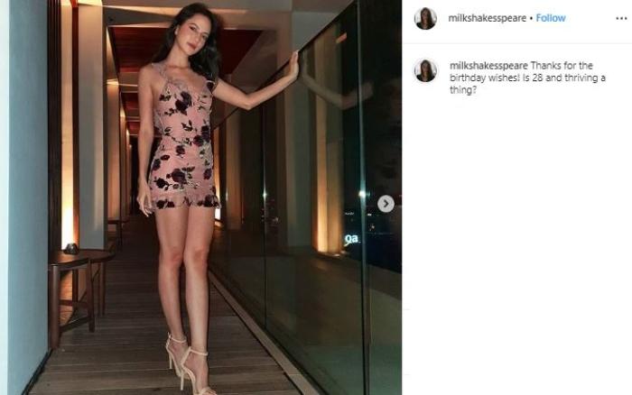 Juria Hartmans, model cantik yang dekat dengan Gading Marten. (Instagram/@milkshakesspeare)