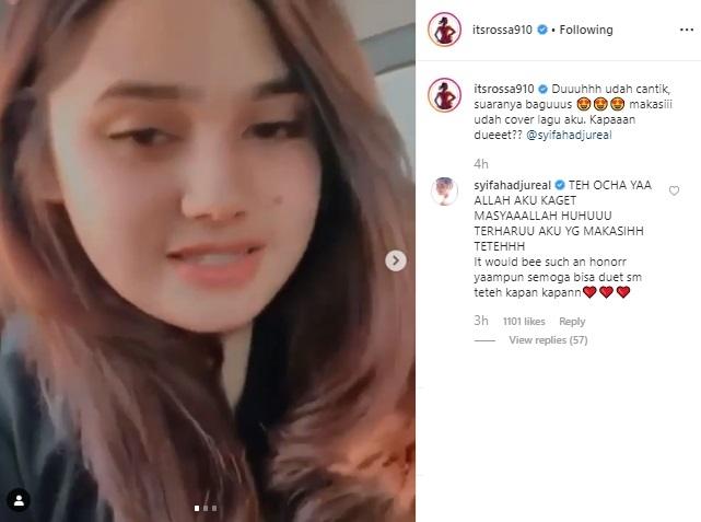 Rossa puji suara Syifa Hadju. (Instagram/@itsrossa910)
