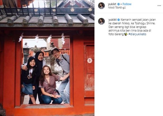 Yuki Kato dan keluarganya. (Instagram/@yukikt)
