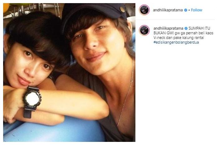Ussy Sulistiawaty dan Andhika Pratama. (Instagram/@andhiiikapratama)