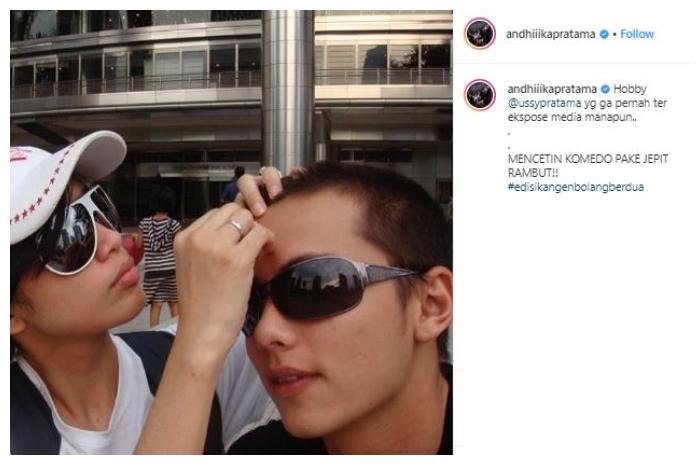 Ussy Sulistiawaty dan Andhika Pratama. (Instagram/@andhiiikapratama)
