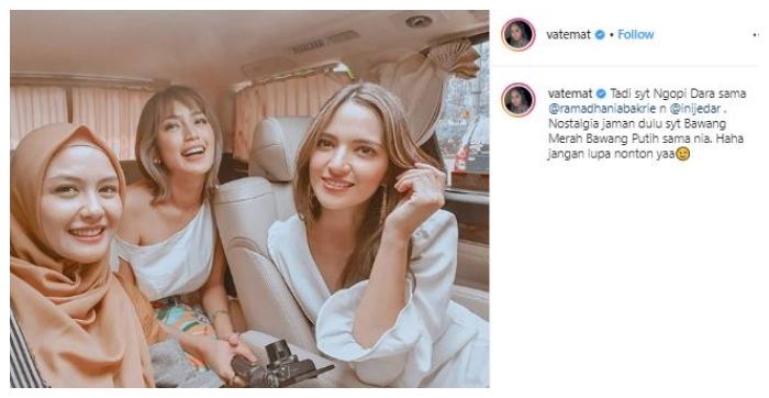 Revalina S Temat dan Nia Ramadhani. (Instagram/@vatemat)
